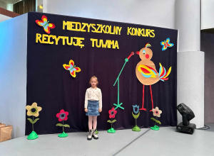 Pierwsze miejsce w konkursie recytatorskim ,,Recytuję Tuwima"