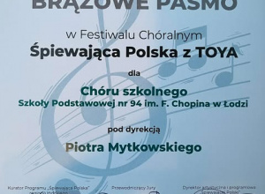 dyplom Festiwal Chóralny